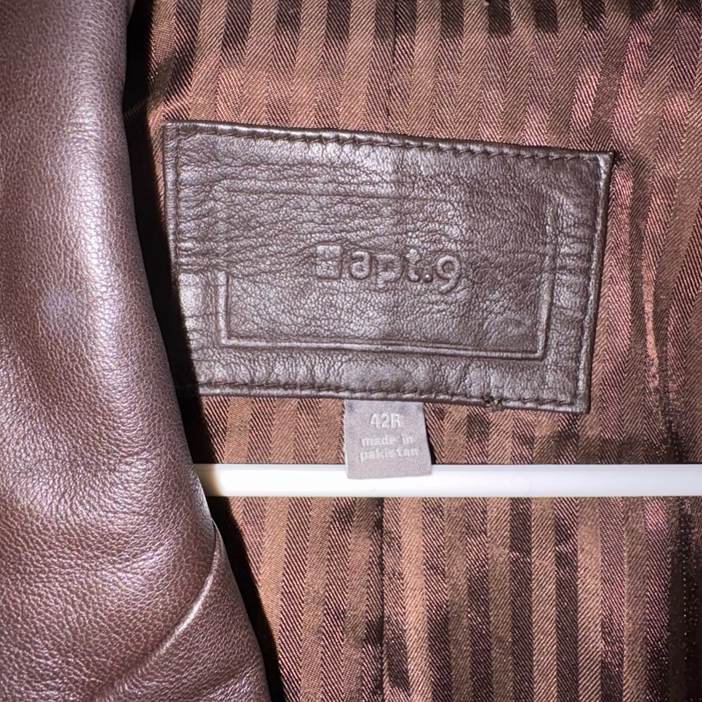 Apt. 9 Rich Brown Leather Jacket